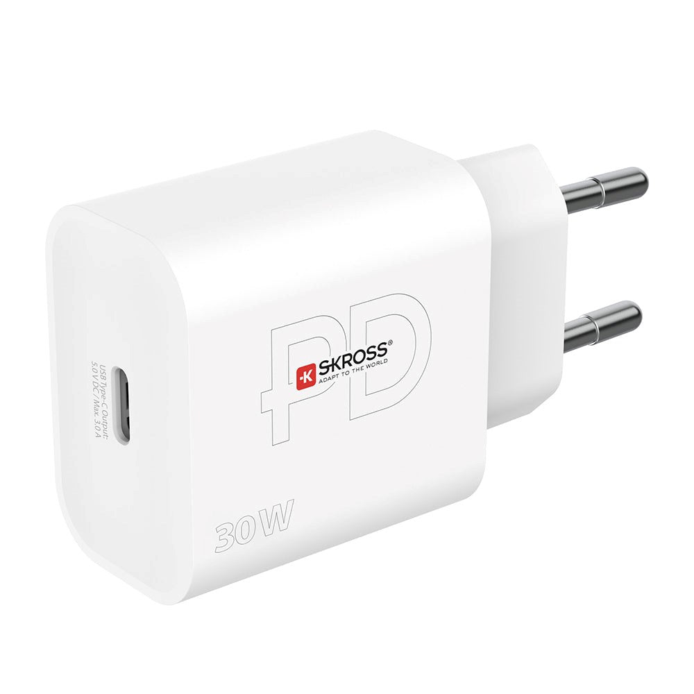 Skross PD 30W Wall Charger w. USB-C - White