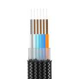 Rolling Square inCharge X USB-A and USB-C Cable For Micro USB / USB-C / Lightning 6-In-1 100W - Black