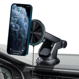 Tech-Protect A2 Magnetic Car Holder w. Wireless Charging 15W - MagSafe Compatible - Black