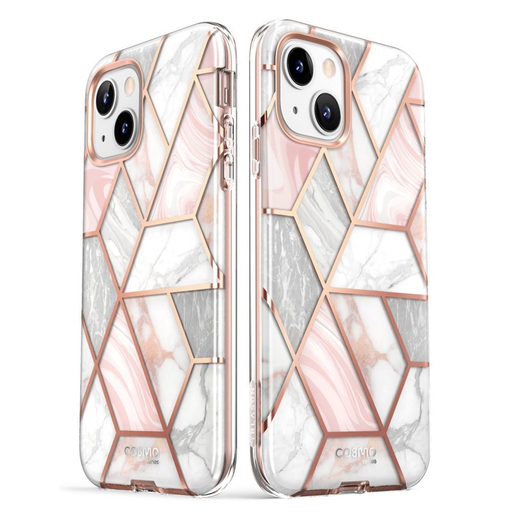 iPhone 14 Plus i-Blason Cosmo Marble Case w. Screen Protector - Pink