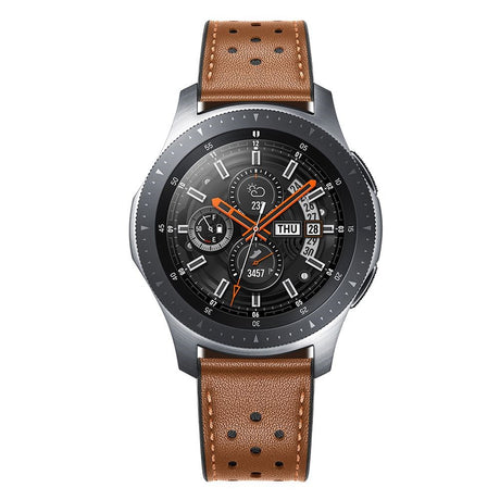 Samsung Galaxy Watch (46mm) Tech-Protect Genuine Leather Watch Strap - Brown