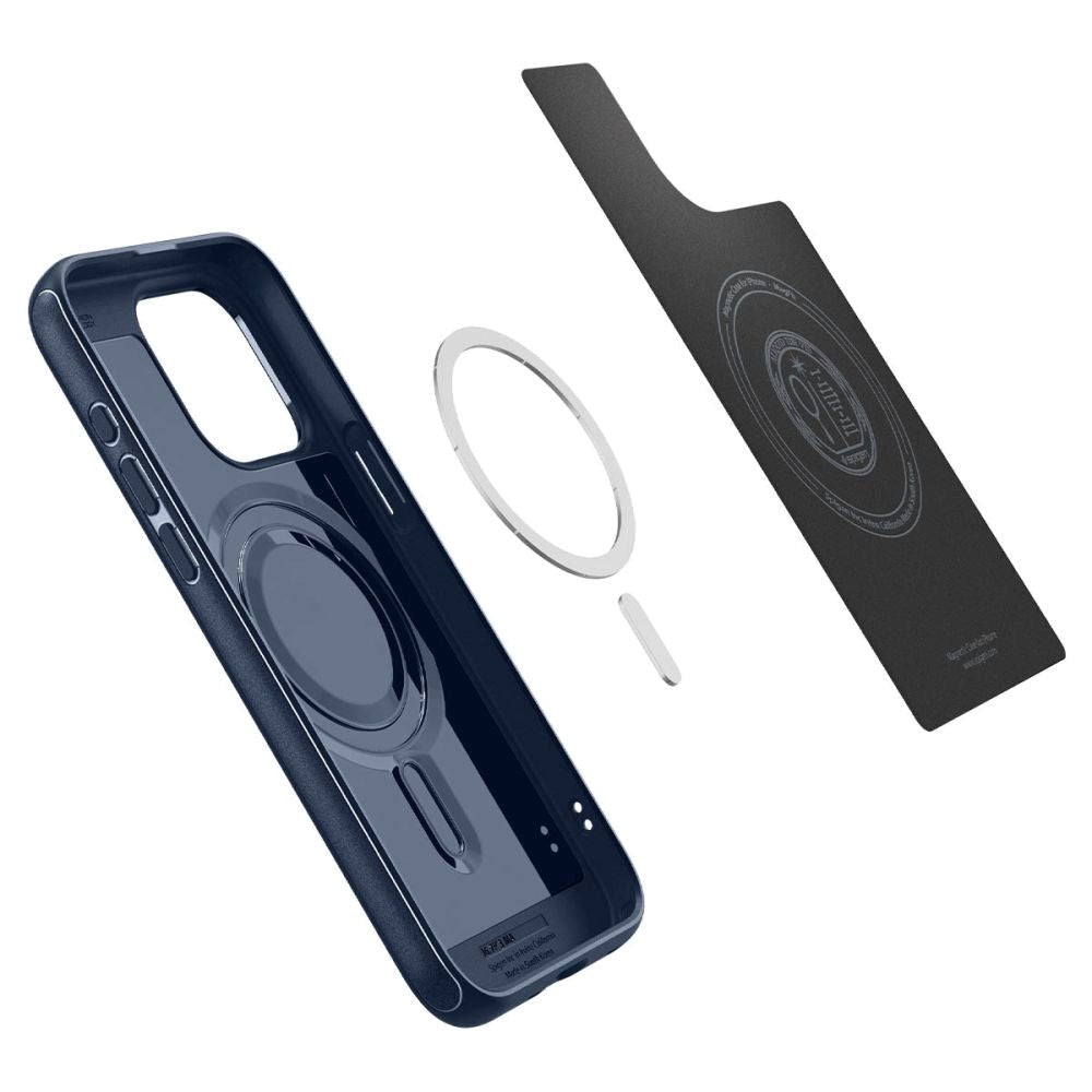 iPhone 15 Pro Spigen Mag Armor Case - MagSafe Compatible - Navy Blue