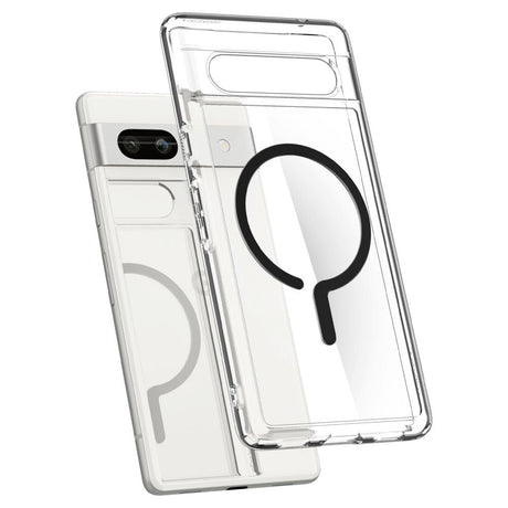 Google Pixel 7A Spigen Ultra Hybrid Case - MagSafe Compatible - Transparent / Black