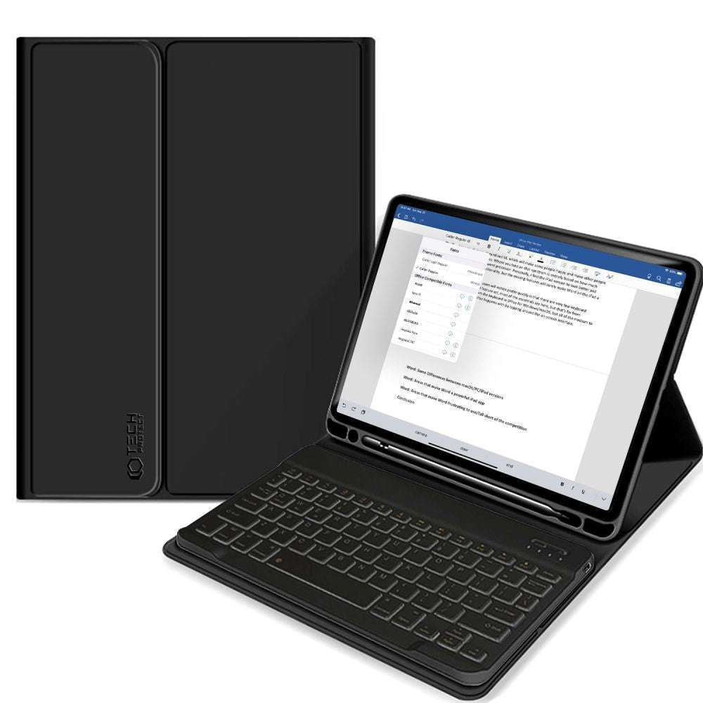 iPad 10.9" (2022) Tech-Protect Keyboard Case With Pencil Holder - English Layout - Black