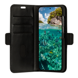 Samsung Galaxy S23 dbramante1928 Copenhagen Genuine Leather Magnet Flip Case - Black