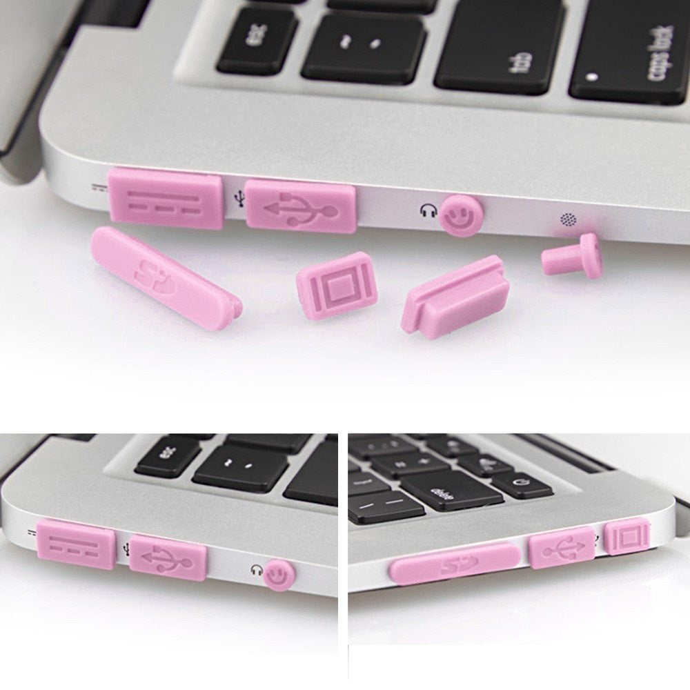 MacBook Silicone Anti-Dust Plugs - Pink