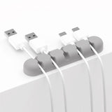 Self-Adhesive Cable Organizer - 5 x Holders - Grey