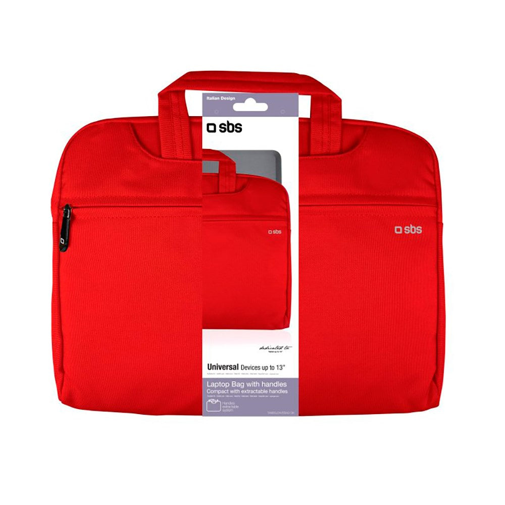 SBS Handle Lux Laptop / Macbook Bag with Handle 13" - Red