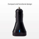 SBS 10W Car Charger with USB-A & USB-C - Black