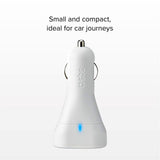 SBS 20W Car Charger with USB-A AFC & USB-C PD - White