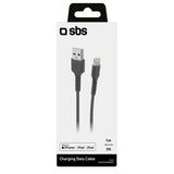 SBS USB-A to Lightning Cable - 1 Meter - MFI - 480 Mbit/s - Black