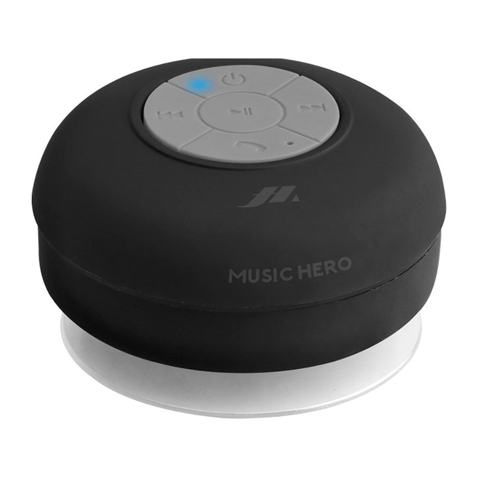 Music Hero Bluetooth Speaker with Suction Cup - Black