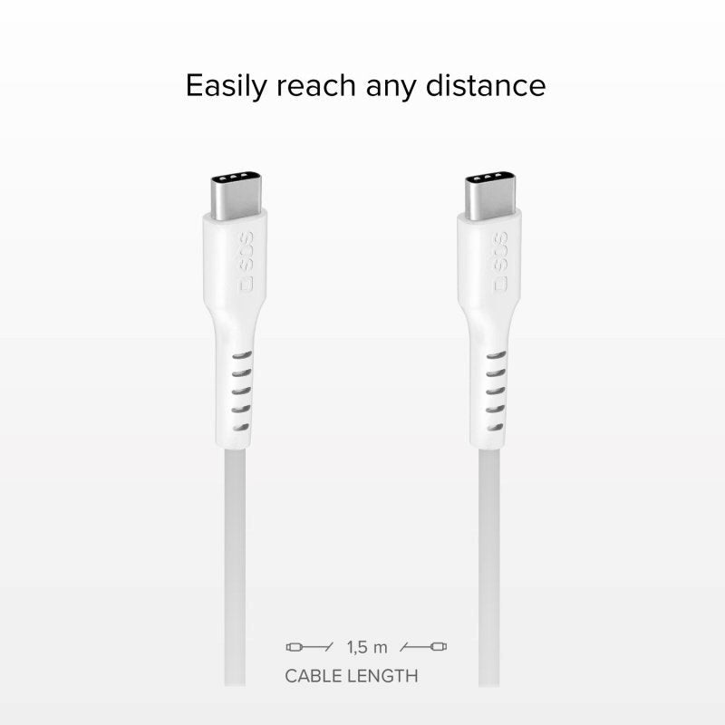 SBS USB-C to USB-C Cable - 1.5 Meter - 480 Mbit/s - White