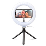 LED Selfie Ring Light with Tripod & Mobile Holder SBS - Black