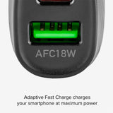 SBS 20W Car charger with 1 x AFC USB-A & 1 x USB-C PD - Black