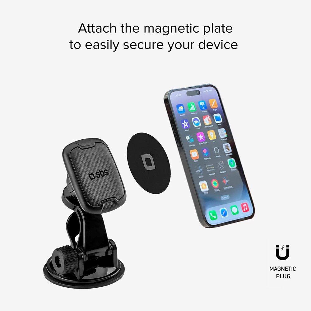 SBS Arizona Magnetic Mobile Phone Holder for Car - Black - (DEMO)