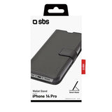 iPhone 14 Pro SBS Wallet Stand Case - Black