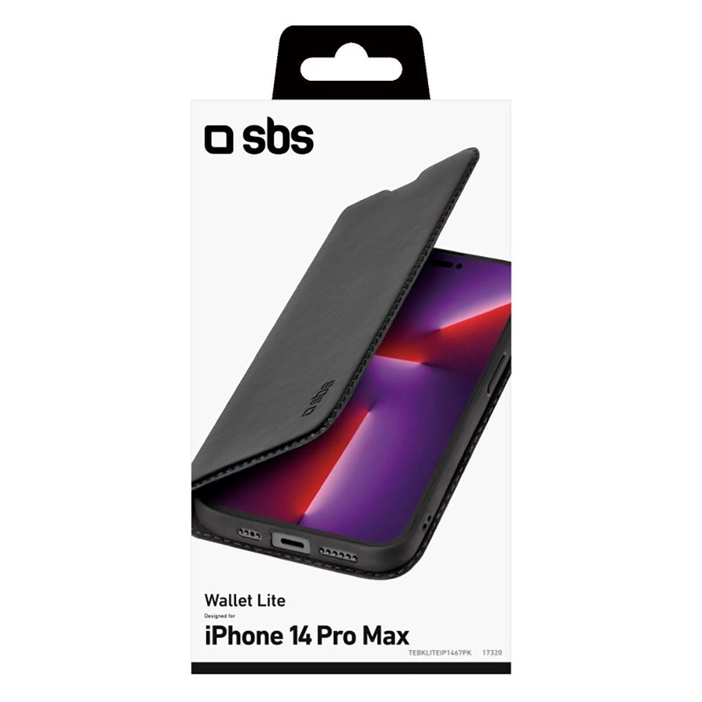 iPhone 14 Pro Max SBS Wallet Lite Case - Black