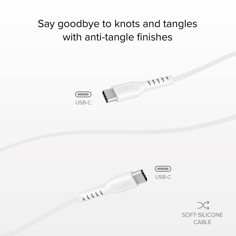 SBS USB-C to USB-C - 2 Meter - 480 Mbit/s - White