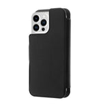 iPhone 14 Pro Max / 13 Pro Max Puro Folio Flip Case with Card Holder - MagSafe Compatible - Black