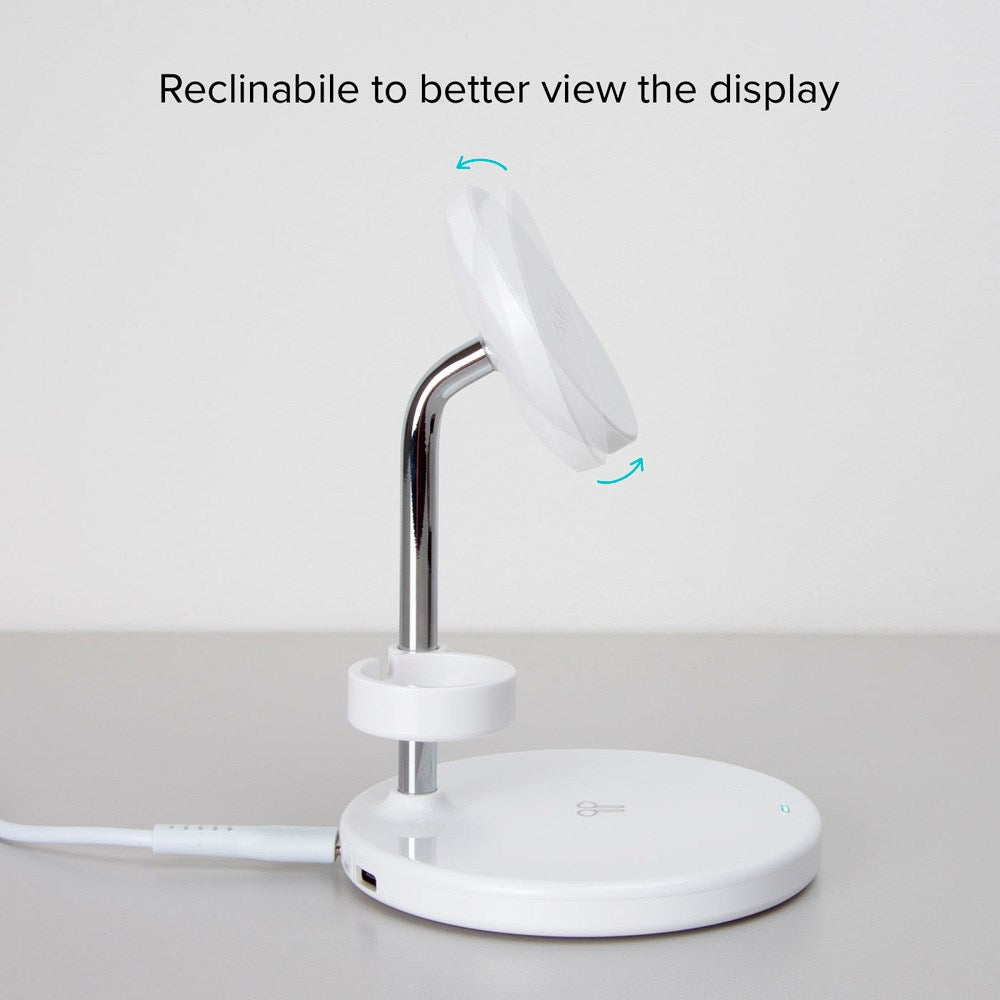 SBS 3-in-1 Magnetic Wireless Charger - MagSafe Compatible - White