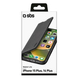 iPhone 15 Plus SBS Wallet Lite Case - Black