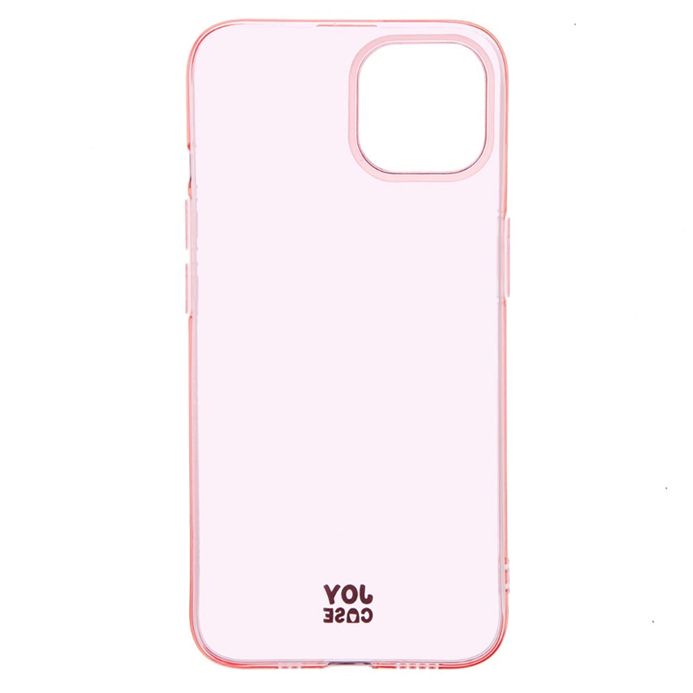 iPhone 14 / 13 Joy Case Flexible Plastic Case - Transparent / Pink