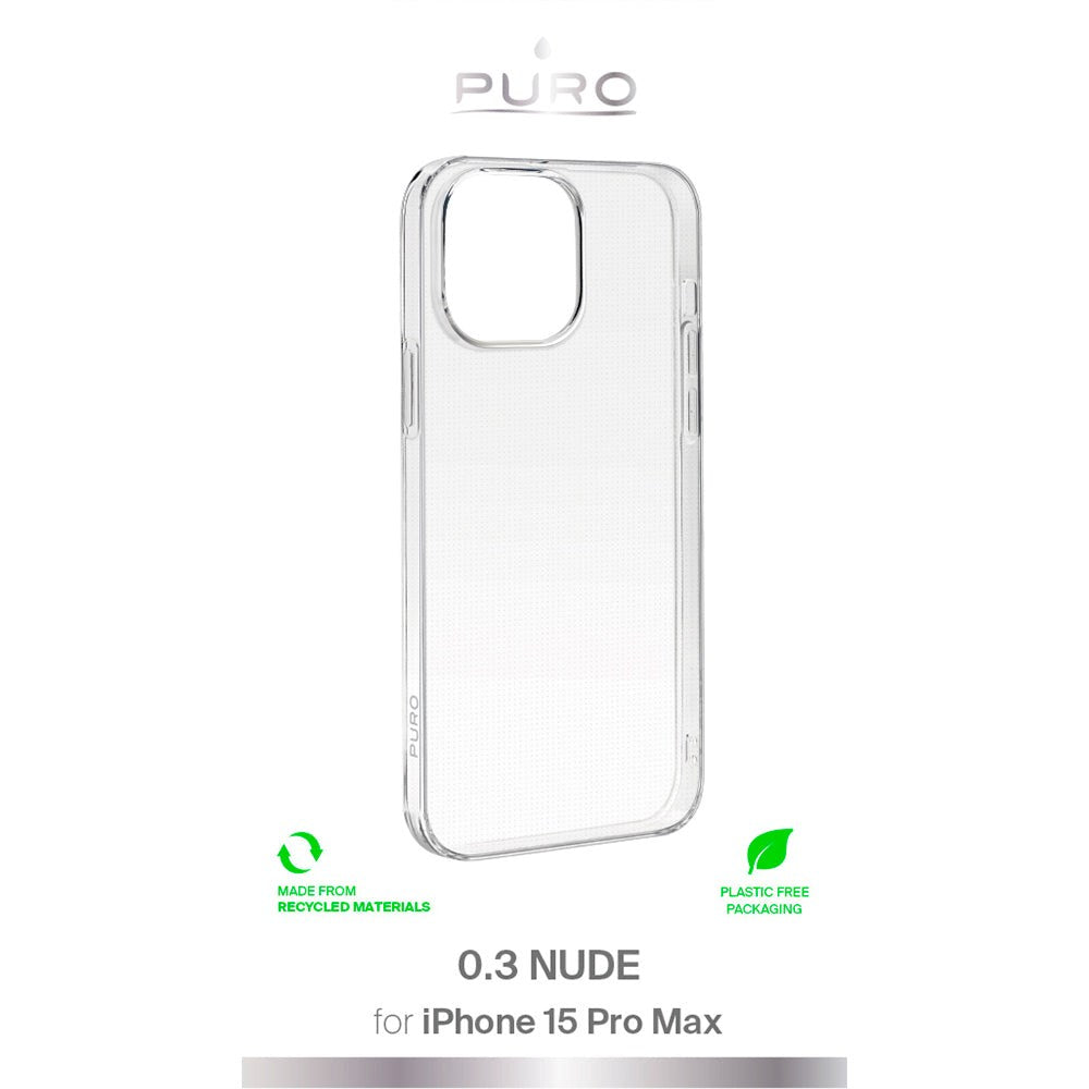 iPhone 15 Pro Max Puro "NUDE" Ultra Slim Case 0.3mm - Transparent