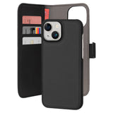 iPhone 15 Puro Wallet Case Detachable 2-In-1 - Black