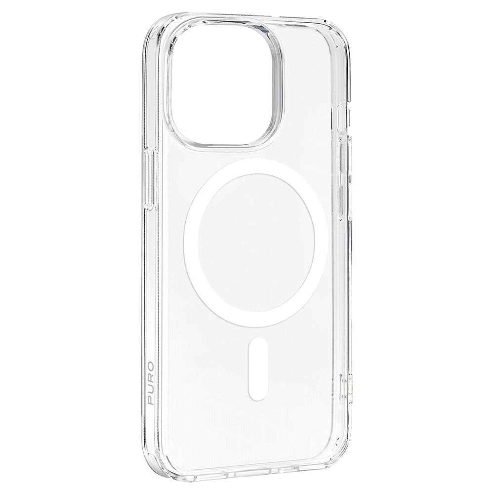 iPhone 15 Pro Puro Lite Mag Case - MagSafe Compatible - Transparent / White