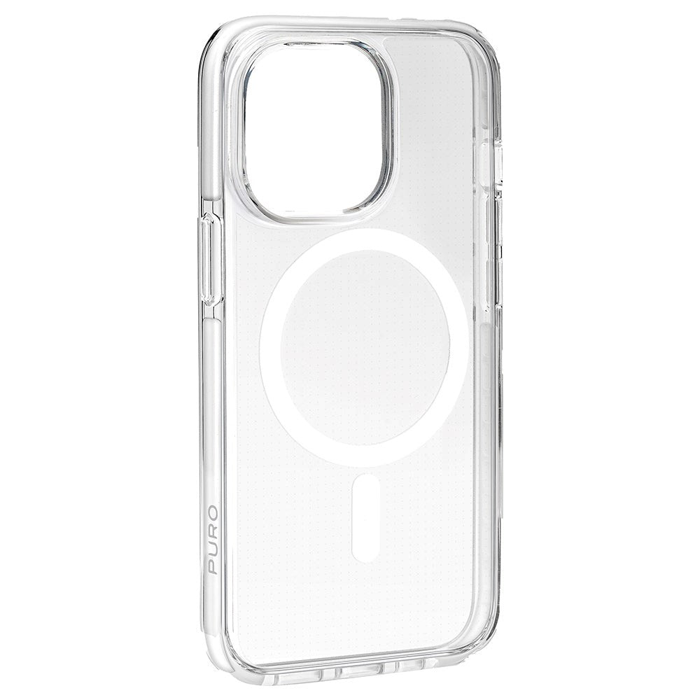 iPhone 15 Pro Puro Lite Mag Pro Case - MagSafe Compatible - Transparent / White