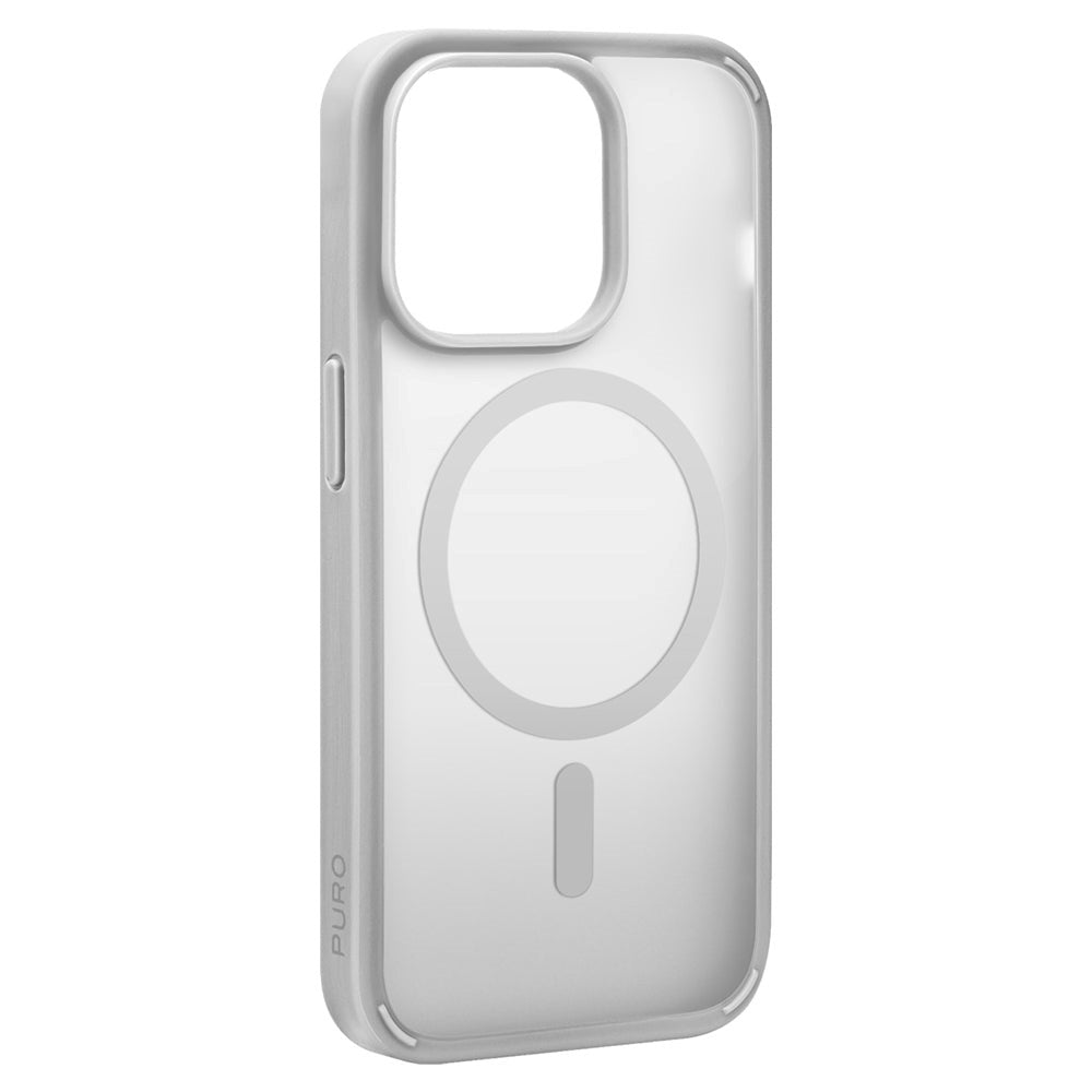 iPhone 15 Pro Puro Gradient Case - MagSafe Compatible - Transparent / Grey