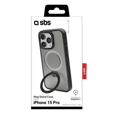 iPhone 15 Pro SBS Mag Stand Case - MagSafe Compatible - Matte Black