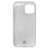 iPhone 15 Joy Case Hybrid Glitter Case - Transparent / Silver