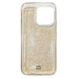 iPhone 15 Pro Max Joy Case Hybrid Glitter Case - Transparent / Gold