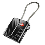 TSA-Padlock Compatible with Apple FindMy - GPS & Bluetooth Tracker - Black