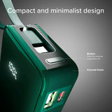 SBS - 20W LCD PowerBank with 1x USB-A & 1x USB-C - 10.000 mAh - Green