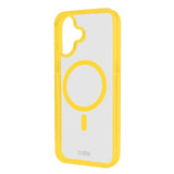 iPhone 16 SBS Mag Frame Case - MagSafe Compatible - Transparent / Yellow