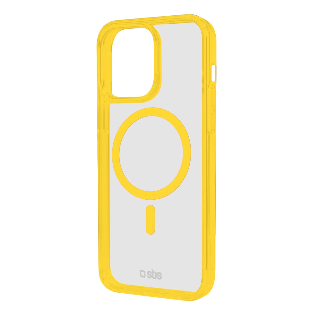 iPhone 16 Pro SBS Mag Frame Case - MagSafe Compatible - Transparent / Yellow