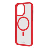 iPhone 16 Pro SBS Mag Frame Case - MagSafe Compatible - Transparent / Red