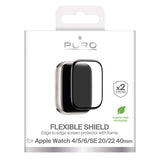 Apple Watch SE / 6 / 5 / 4 (40mm) Puro Flexible Shield Screen Protector with Applicator - Transparent / Black