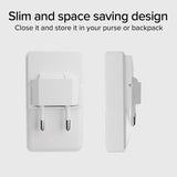 SBS 65W Flexi Foldable Wall Charger with 1x USB-A & 1x USB-C - White
