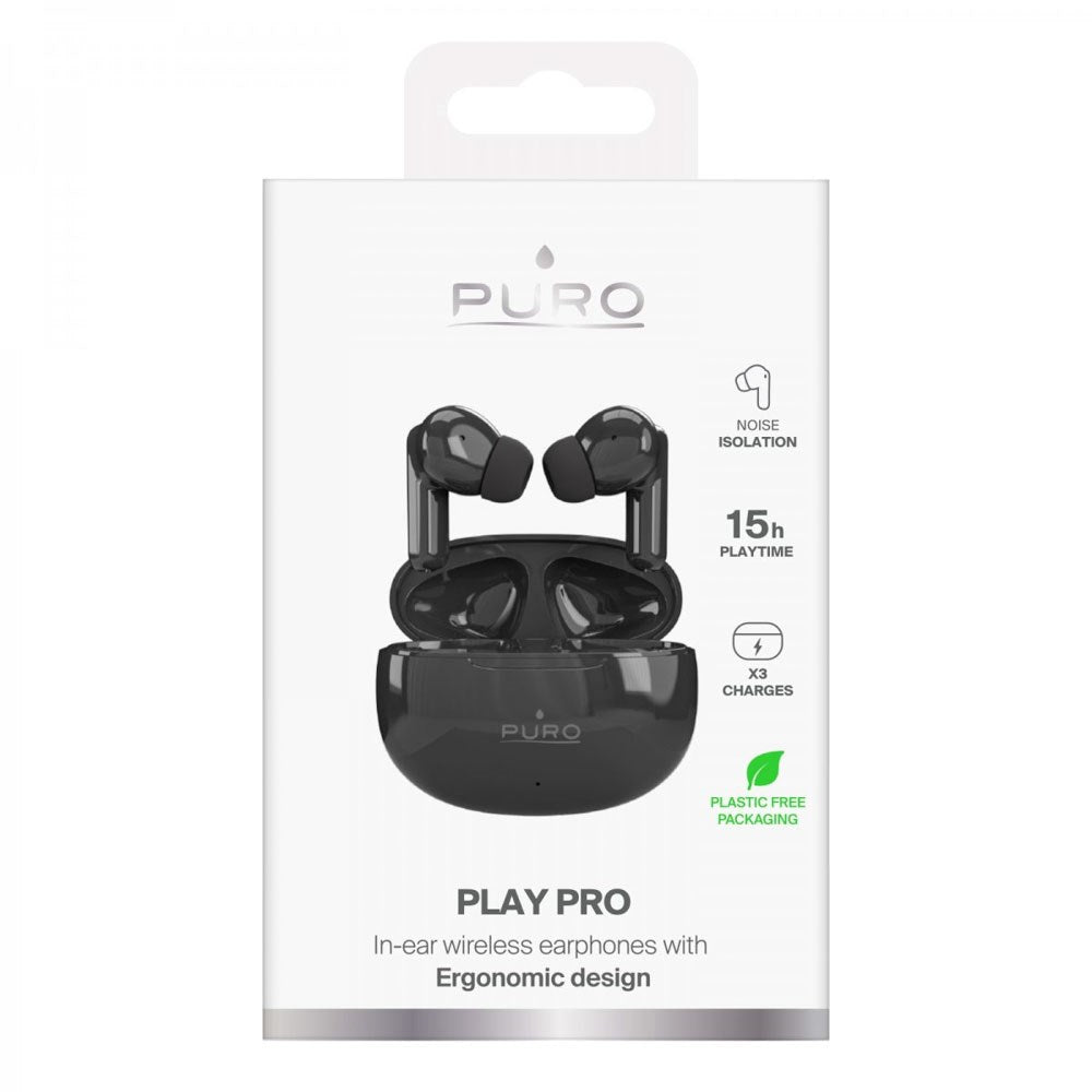 Puro Play Pro True Wireless Headphones - In-Ear - Black