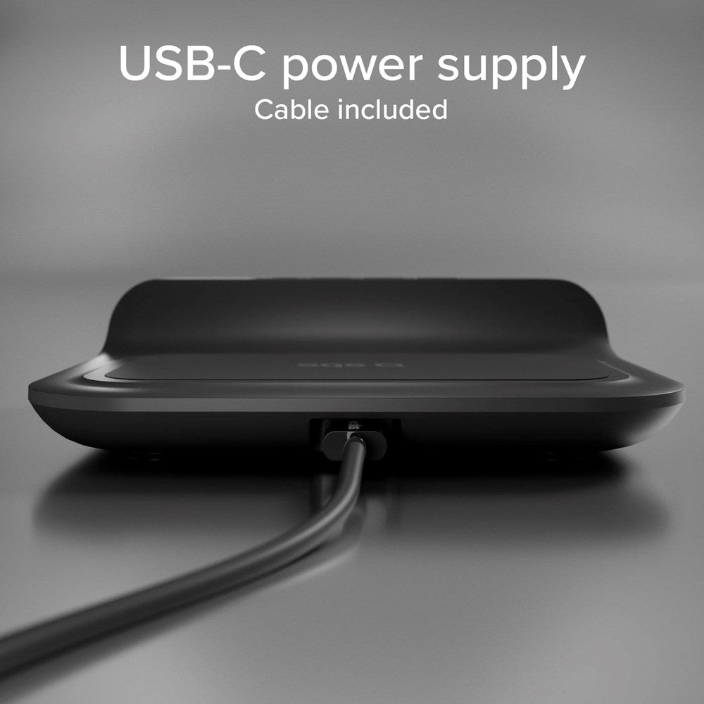 SBS 15W 2-in-1 Wireless Charger with Alarm Clock - Black