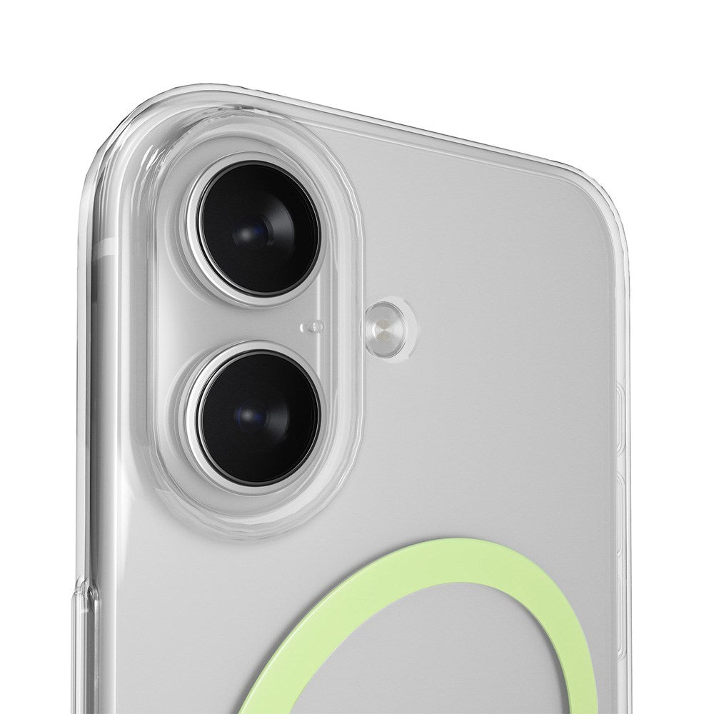 iPhone 17 PURO LITE MAG Hybrid Case - MagSafe Compatible - Transparent / Green