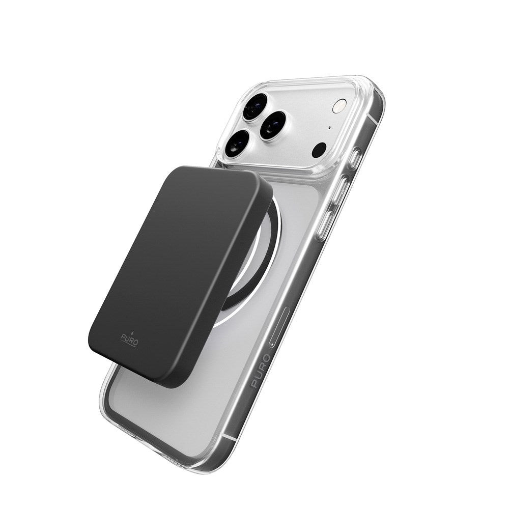 iPhone 17 Pro PURO LITE MAG Hybrid Case - MagSafe Compatible - Transparent / Black