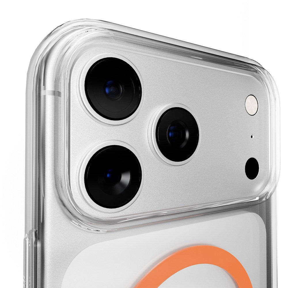 iPhone 17 Pro Max PURO LITE MAG Hybrid Case - MagSafe Compatible - Transparent / Orange