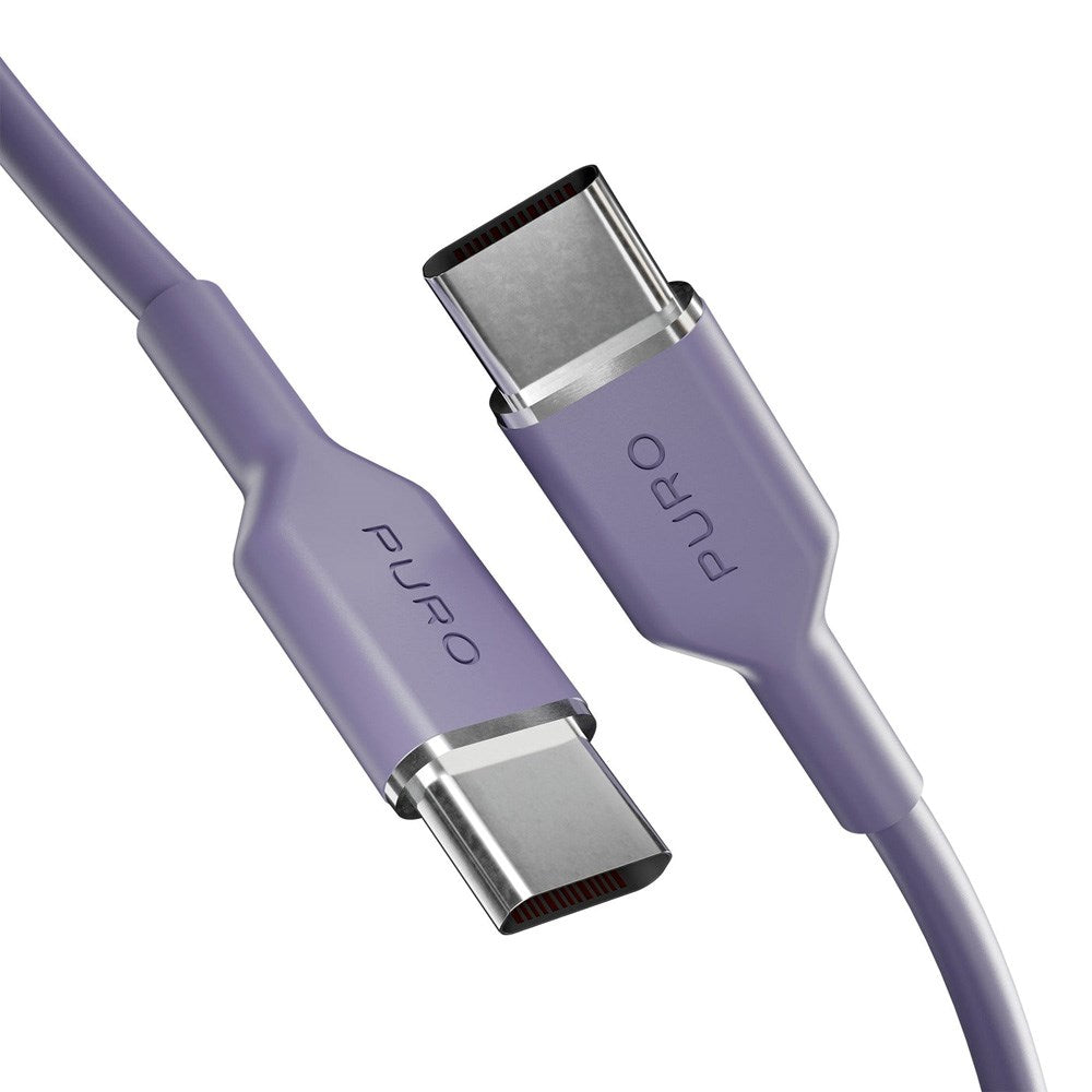 Puro ICON USB-C to USB-C Cable with 25W - 1.5m - Purple
