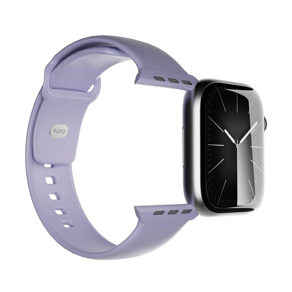 Apple Watch (38/40/SE/41/42mm) Puro ICON Silicone Watch Strap - Lavender Blue