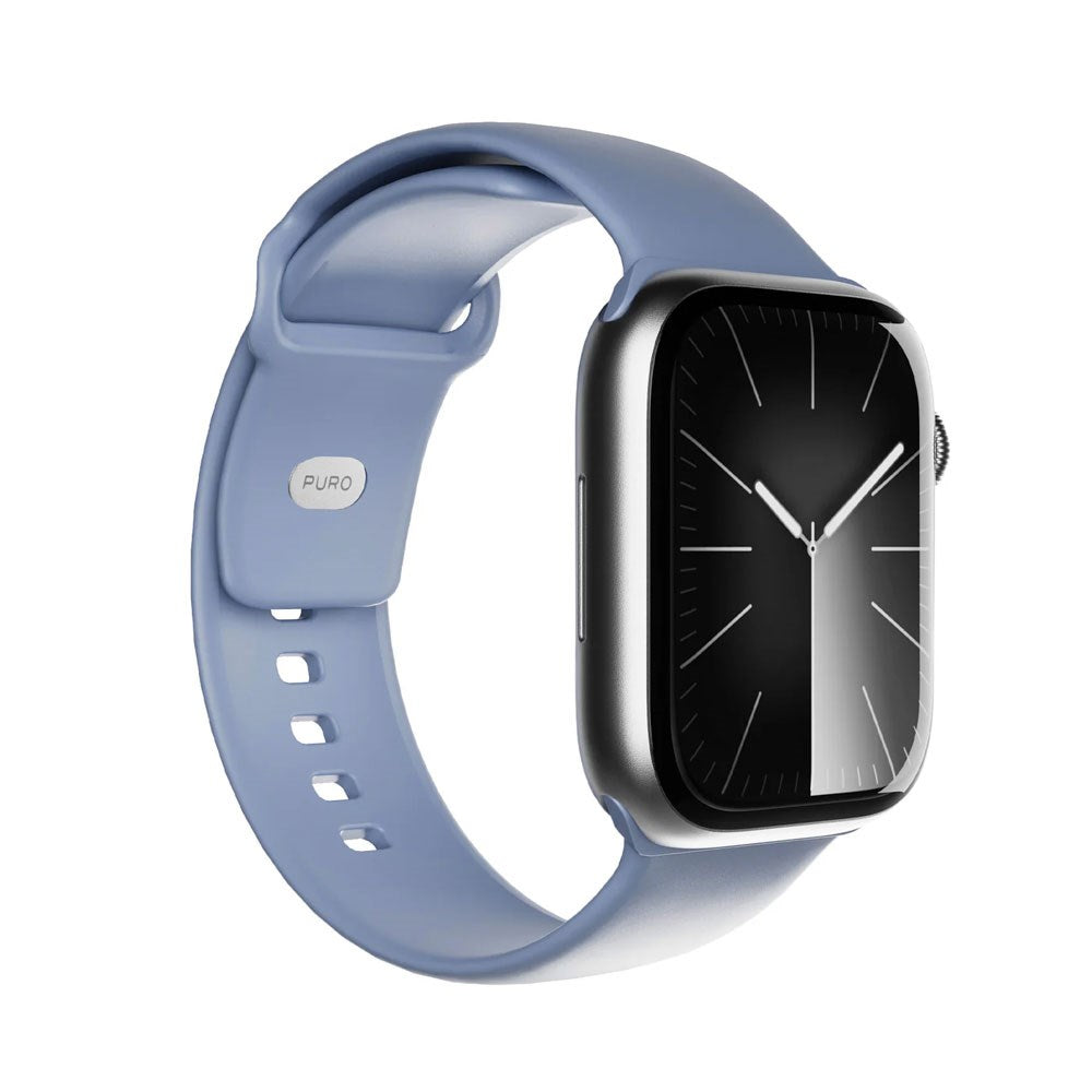 Apple Watch (38/40/SE/41/42mm) Puro ICON Silicone Watch Strap - Ice Blue